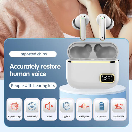 Smart Touch In-Ear Hearing Aid With Digital Charging Compartment(Black) - Hearing Aids by buy2fix | Online Shopping UK | buy2fix