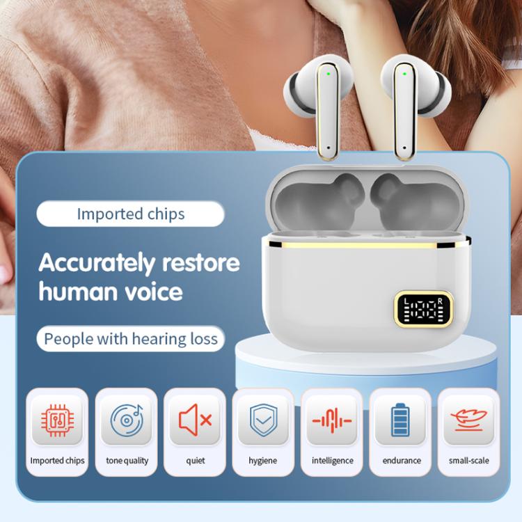 Smart Touch In-Ear Hearing Aid With Digital Charging Compartment(Skin Color) - Hearing Aids by buy2fix | Online Shopping UK | buy2fix