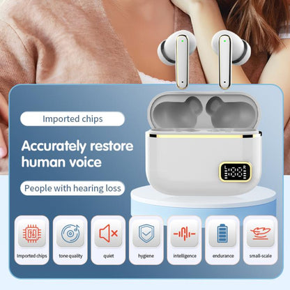 Smart Touch In-Ear Hearing Aid With Digital Charging Compartment(Skin Color) - Hearing Aids by buy2fix | Online Shopping UK | buy2fix