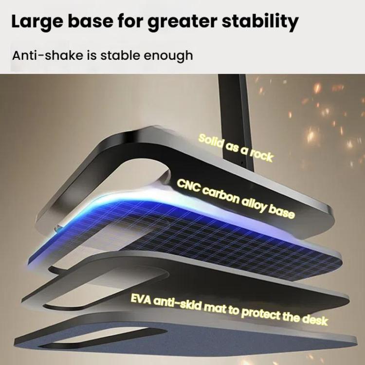 3-session Phone Tablet Monitor Desktop Stand Height and Angle Adjustable Bracket for Screen Within 17.3 Inch - Desktop Holder by buy2fix | Online Shopping UK | buy2fix
