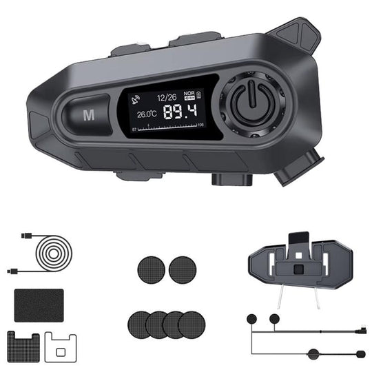 A1 IP67 Waterproof Motorcycle Helmet Noise Reduction Bluetooth Headset, Spec: Hard Mic
