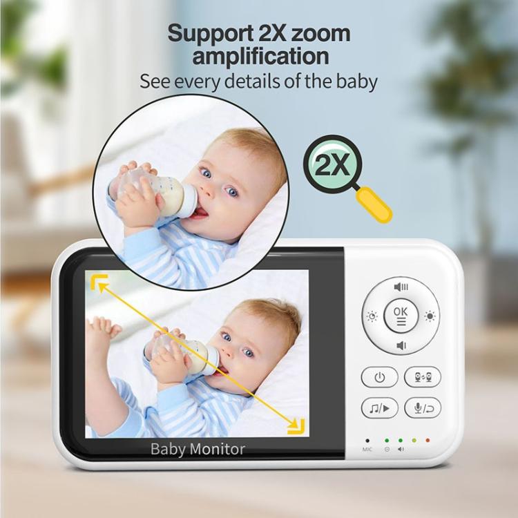 3.2 inch LCD Wireless Video Baby Monitor 2 Way Audio Talk Night Vision Surveillance Security Camera UK Plug - Baby Monitor by buy2fix | Online Shopping UK | buy2fix