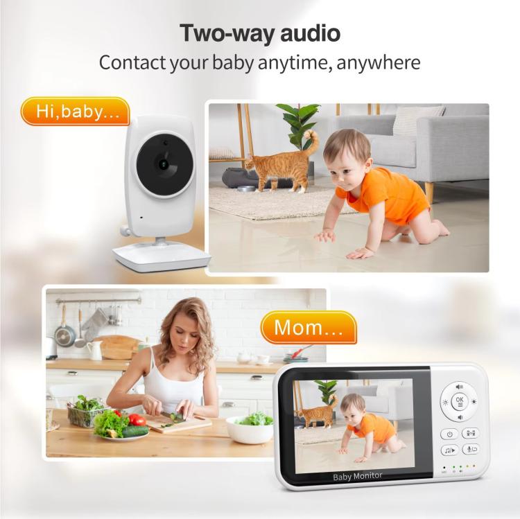 3.2 inch LCD Wireless Video Baby Monitor 2 Way Audio Talk Night Vision Surveillance Security Camera UK Plug - Baby Monitor by buy2fix | Online Shopping UK | buy2fix