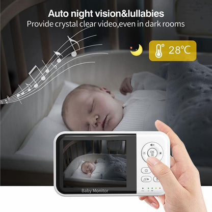 3.2 inch LCD Wireless Video Baby Monitor 2 Way Audio Talk Night Vision Surveillance Security Camera UK Plug - Baby Monitor by buy2fix | Online Shopping UK | buy2fix
