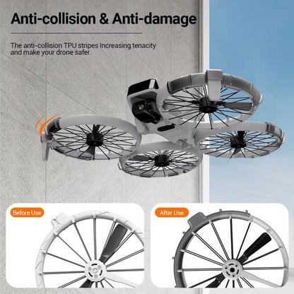For DJI Flip RCSTQ Paddle Impact Protector Cushioning Anti-scratch and Anti-bump Ring(Gray) - Other by RCSTQ | Online Shopping UK | buy2fix