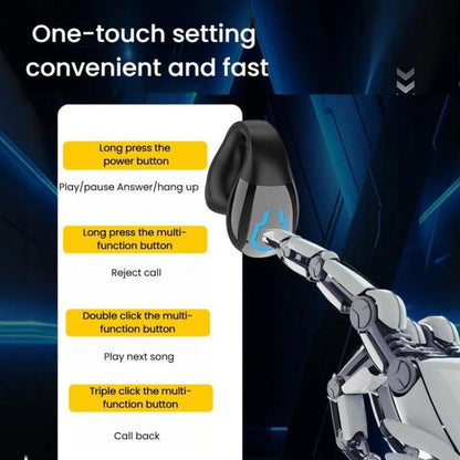 Bluetooth Earpiece Single Ear Clip-On Non-Intrusive Design Sports Headphones for Running(Skin) - Sport Earphone by buy2fix | Online Shopping UK | buy2fix