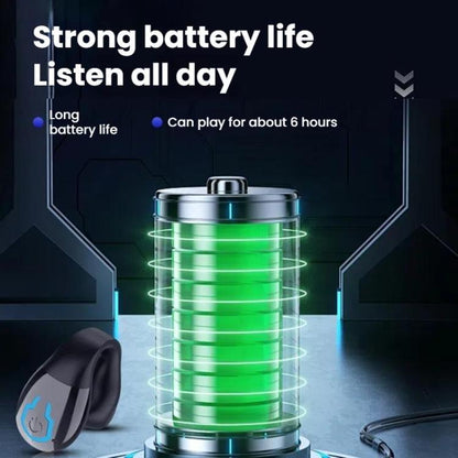 Bluetooth Earpiece Single Ear Clip-On Non-Intrusive Design Sports Headphones for Running(Skin) - Sport Earphone by buy2fix | Online Shopping UK | buy2fix