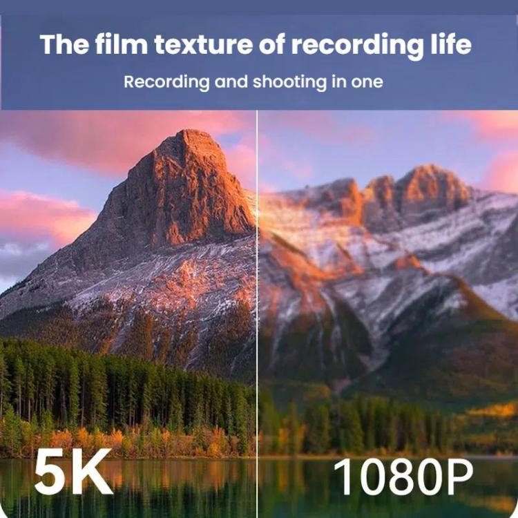 W1 5K HD Digital Camera 75MP 18X Digital Zoom WiFi Video Recorder With Flip Screen(Black) - Video Cameras by buy2fix | Online Shopping UK | buy2fix