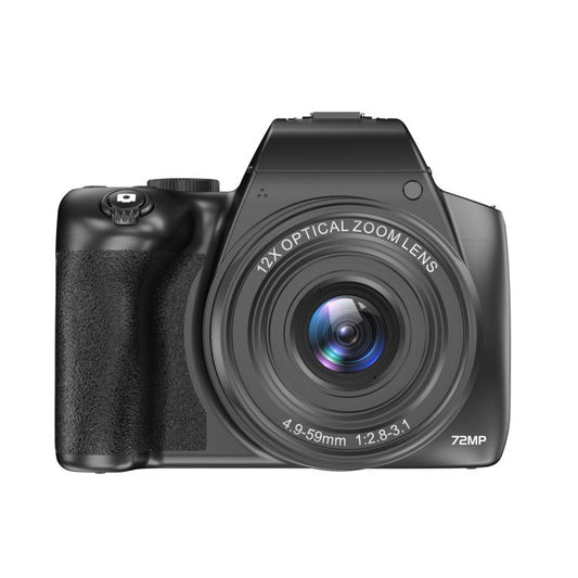4K 72MP 12X Optical Zoom Student Digital Camera WiFi HD Video Camera With 3 Inch Flip Screen(Black) - Video Cameras by buy2fix | Online Shopping UK | buy2fix