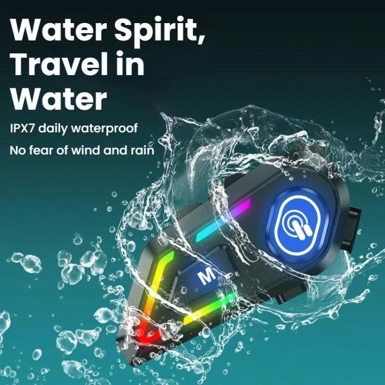 C5 IPX7 Waterproof Outdoor Cycling Noise Reduction Helmet Bluetooth Headset, Spec: Soft and Hard Mics - Motorcycle Walkie Talkie by buy2fix | Online Shopping UK | buy2fix