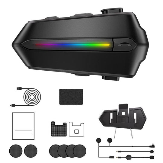 C5S IPX6 Waterproof CVC Noise Reduction Motorcycle Helmet Bluetooth Headset, Spec: Soft and Hard Mics