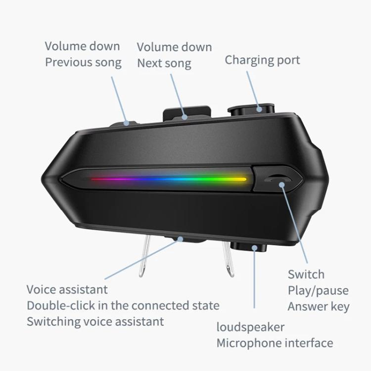 C5S IPX6 Waterproof CVC Noise Reduction Motorcycle Helmet Bluetooth Headset, Spec: Soft Mic - Motorcycle Walkie Talkie by buy2fix | Online Shopping UK | buy2fix