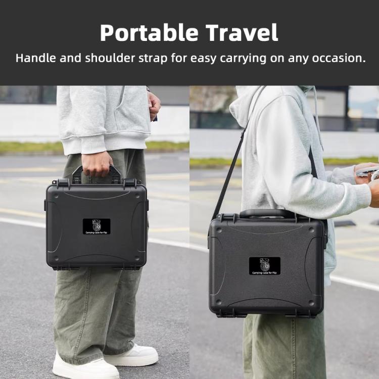 For DJI Flip BRDRC Explosion-proof Waterproof Case With Screen Remote Control Suitcase Shoulder Crossbody Bag(Black) - Other by BRDRC | Online Shopping UK | buy2fix
