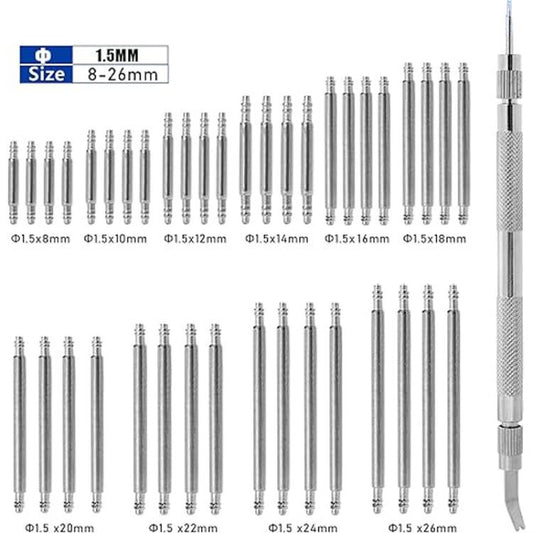 41pcs / Set Watch Repair Tools Raw Lugs Watch Shaft Combination Set - Watch Parts & Tools by buy2fix | Online Shopping UK | buy2fix