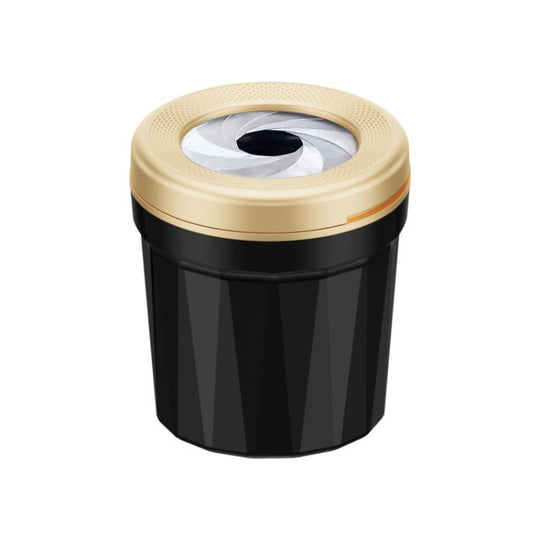 A636 Screw Cap Opening And Closing Ashtray Car Home Use Desktop Ashes Holder(Black Gold)