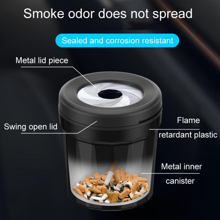 A636 Screw Cap Opening And Closing Ashtray Car Home Use Desktop Ashes Holder(Black) - Ashtrays by buy2fix | Online Shopping UK | buy2fix