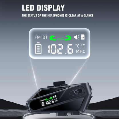 C6 IPX6 Waterproof LED Lighting Wireless Intercom Helmet Bluetooth Headset, Spec: Hard Mic - Motorcycle Walkie Talkie by buy2fix | Online Shopping UK | buy2fix