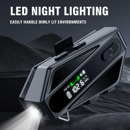 C6 IPX6 Waterproof LED Lighting Wireless Intercom Helmet Bluetooth Headset, Spec: Hard Mic - Motorcycle Walkie Talkie by buy2fix | Online Shopping UK | buy2fix