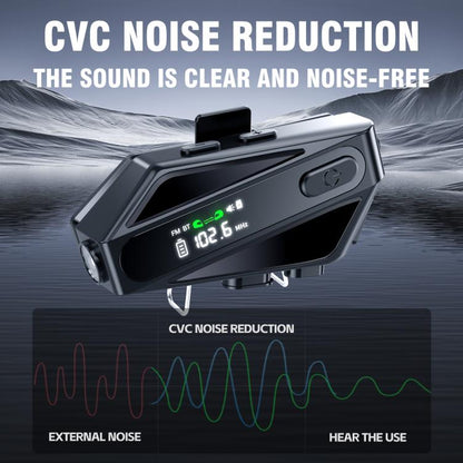 C6 IPX6 Waterproof LED Lighting Wireless Intercom Helmet Bluetooth Headset, Spec: Soft and Hard Mics - Motorcycle Walkie Talkie by buy2fix | Online Shopping UK | buy2fix