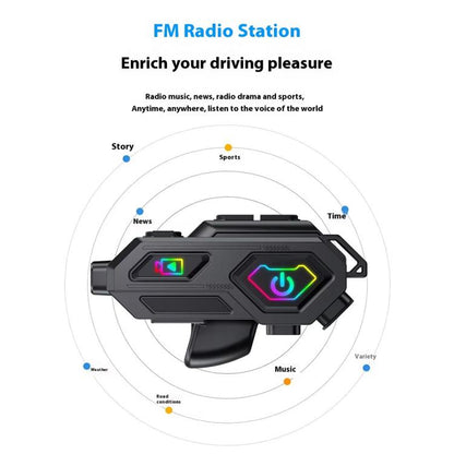 C8Max Motorcycle Intercom Video Helmet Bluetooth Headset HD Video Recorder, Spec: Soft Mic - Motorcycle Walkie Talkie by buy2fix | Online Shopping UK | buy2fix