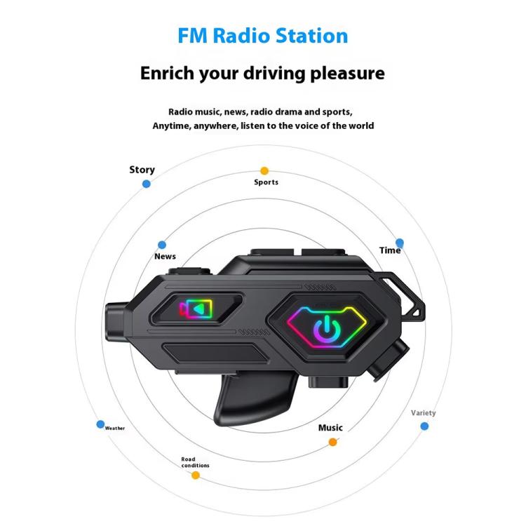 C8Max Motorcycle Intercom Video Helmet Bluetooth Headset HD Video Recorder, Spec: Hard Mic - Motorcycle Walkie Talkie by buy2fix | Online Shopping UK | buy2fix