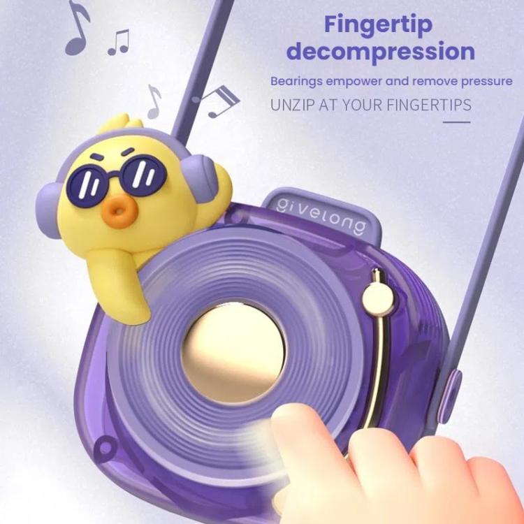 Givelong Cute Cool Pet DJ Lanyard Small Fan USB Rechargeable Compact Portable Bladeless Neck Fan(Cool Duck) - Electric Fans by Givelong | Online Shopping UK | buy2fix