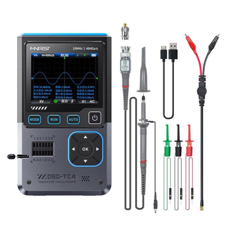 FNIRSI DSO-TC4 3 In 1 Oscilloscope Transistor Tester Signal Generator 10M Bandwidth Burn-In Proof - Digital Multimeter by FNIRSI | Online Shopping UK | buy2fix