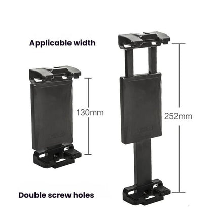 YUNTENG VCT-320 Adjustable Hot Shoe Tablet & Phone Mount Clamp Holder with Dual 1/4 Inch Screw Holes for 5.1-9.9 Inch Devices(Black) - Desktop Holder by YUNTENG | Online Shopping UK | buy2fix