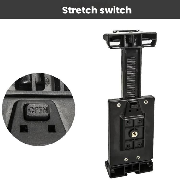 YUNTENG VCT-320 Adjustable Hot Shoe Tablet & Phone Mount Clamp Holder with Dual 1/4 Inch Screw Holes for 5.1-9.9 Inch Devices(Black) - Desktop Holder by YUNTENG | Online Shopping UK | buy2fix