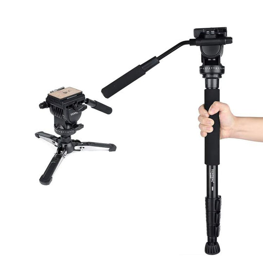 YUNTENG VCT-588 Camera Monopod 65-166cm Aluminum Alloy DSLR Tripod Stand With Hydraulic Ball Head(Black)