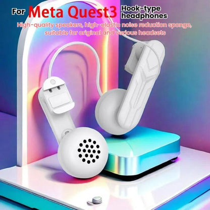 For Meta Quest 2 / 3 Independent Headphones Headband High Sound Speaker VR Accessory(White) - VR Accessories by buy2fix | Online Shopping UK | buy2fix