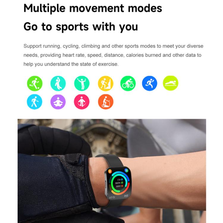 QS08 1.85 Inch Full-Screen Smart Watch with Real-Time Heart Rate/Blood Glucose/Blood Oxygen Monitor, SOS Alert, Sleep Tracking(Pink) - Smart Watches by buy2fix | Online Shopping UK | buy2fix