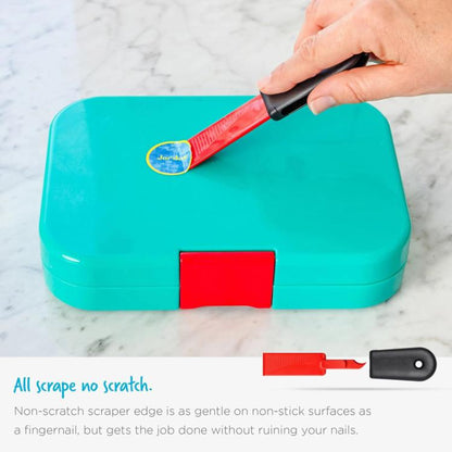 2 In 1 Cleaning Scraper Sticker Tool Household Cleaning Scrubber(Red) - Dust Remove Tool by buy2fix | Online Shopping UK | buy2fix
