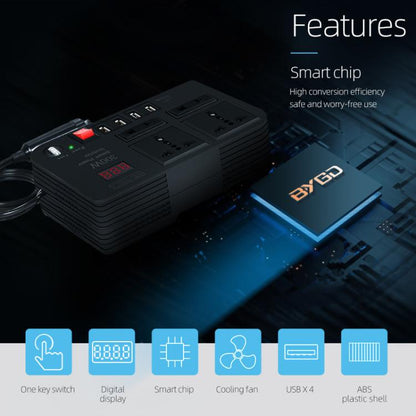 E8982 300W Car Inverter DC 12V To AC 220V Car Laptop USB Charging Universal Converter Power Adapter - Others by buy2fix | Online Shopping UK | buy2fix