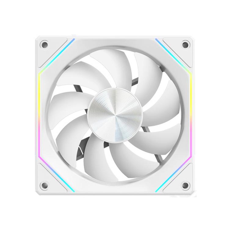4RS 12cm Computer  Case Fan with Infinity Mirror ARGB Thermal Control & Ultra Quiet Cooling(Reverse White) - Fan Cooling by buy2fix | Online Shopping UK | buy2fix