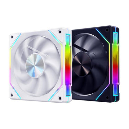 4RS 12cm Computer  Case Fan with Infinity Mirror ARGB Thermal Control & Ultra Quiet Cooling(Forward Black) - Fan Cooling by buy2fix | Online Shopping UK | buy2fix