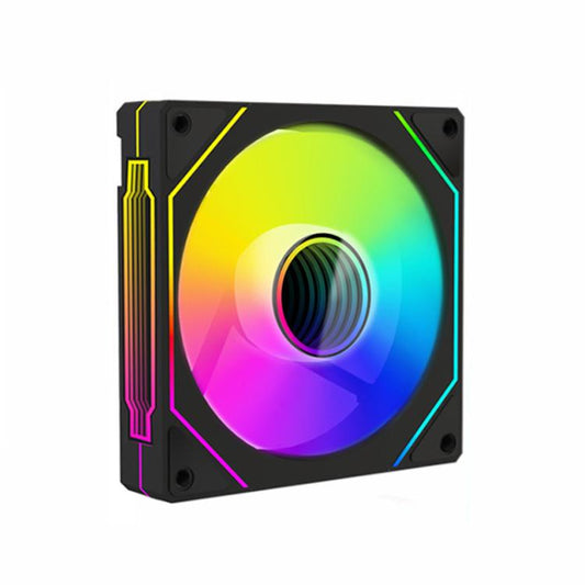 Prism 4RRO Computer Case Fan 12cm ARGB Sync PWM Quiet Cooling Fan(Reverse Black Frame) - Fan Cooling by buy2fix | Online Shopping UK | buy2fix