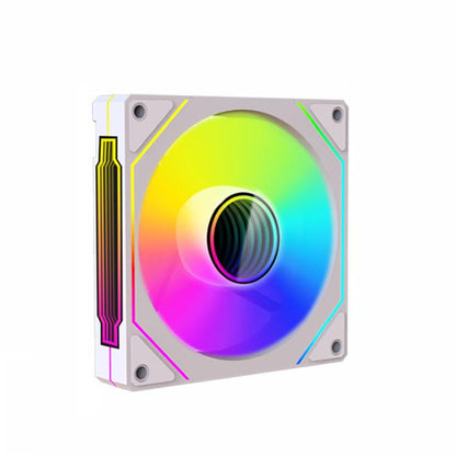 Prism 4RRO Computer Case Fan 12cm ARGB Sync PWM Quiet Cooling Fan(Reverse White Frame) - Fan Cooling by buy2fix | Online Shopping UK | buy2fix