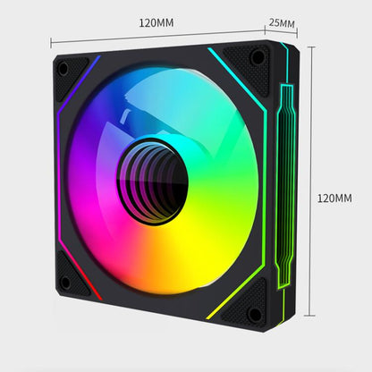 Prism 4RRO Computer Case Fan 12cm ARGB Sync PWM Quiet Cooling Fan(Forward White Frame) - Fan Cooling by buy2fix | Online Shopping UK | buy2fix