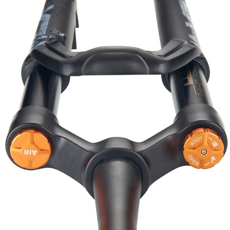 KRSEC XR36 Front Fork Straight Taper Tube Barrel Axle Mountain Bike Wire Damping Forks, Size: 27.5 inch(Black) - Front Fork by KRSEC | Online Shopping UK | buy2fix