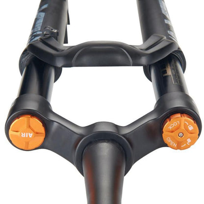 KRSEC XR36 Front Fork Straight Taper Tube Barrel Axle Mountain Bike Wire Damping Forks, Size: 27.5 inch(Black) - Front Fork by KRSEC | Online Shopping UK | buy2fix