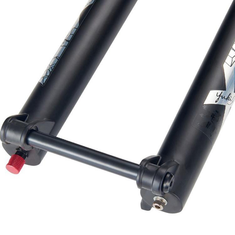 KRSEC XR36 Front Fork Straight Taper Tube Barrel Axle Mountain Bike Wire Damping Forks, Size: 27.5 inch(Black) - Front Fork by KRSEC | Online Shopping UK | buy2fix
