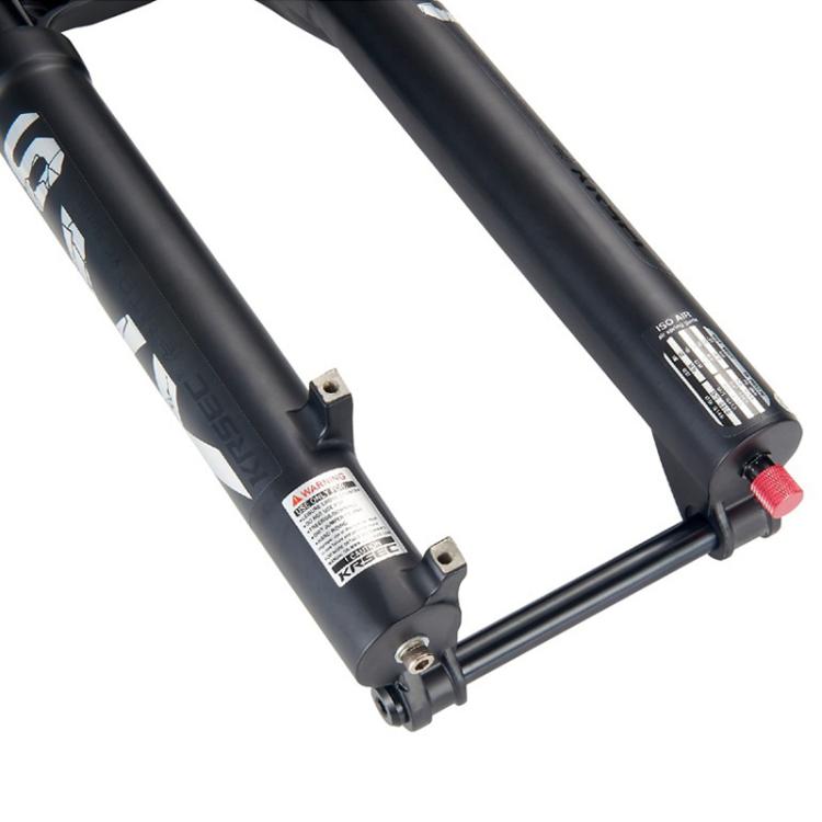 KRSEC XR36 Front Fork Straight Taper Tube Barrel Axle Mountain Bike Wire Damping Forks, Size: 27.5 inch(Black) - Front Fork by KRSEC | Online Shopping UK | buy2fix