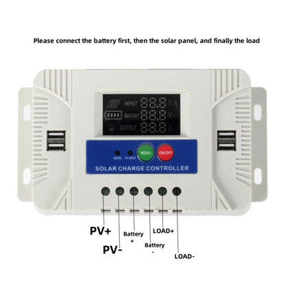 50A 12V 24V Setup-Free Color Screen Luminous Display Solar Controller PV Solar Charge Controller - Others by buy2fix | Online Shopping UK | buy2fix
