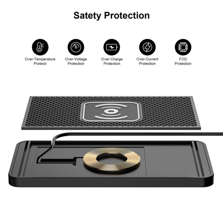 Car Wireless Charger Modified Increase Cuttable Mobile Phone Fast Charging Pad(1m Long Line (USB Port)) - Wireless Charging Pads by buy2fix | Online Shopping UK | buy2fix