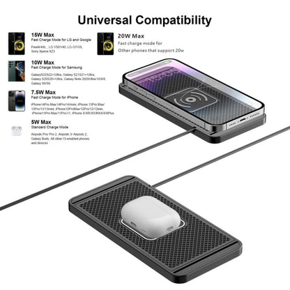 Car Wireless Charger Modified Increase Cuttable Mobile Phone Fast Charging Pad(1m Long Line (Type-C Port)) - Wireless Charging Pads by buy2fix | Online Shopping UK | buy2fix