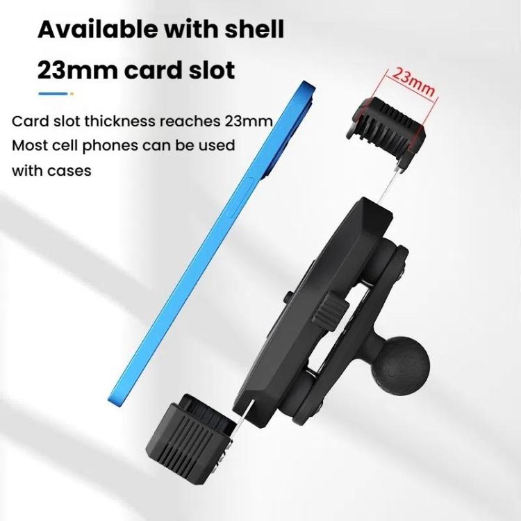 Motorcycle Shock-absorbing Rotatable 3-claw Mobile Phone Holder, Style: Handlebar Type - Holder by buy2fix | Online Shopping UK | buy2fix