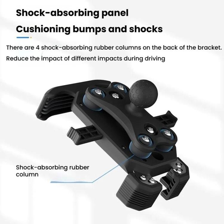 Motorcycle Shock-absorbing Rotatable 3-claw Mobile Phone Holder, Style: Handlebar Type - Holder by buy2fix | Online Shopping UK | buy2fix