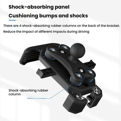 Motorcycle Shock-absorbing Rotatable 3-claw Mobile Phone Holder, Style: Handlebar Type - Holder by buy2fix | Online Shopping UK | buy2fix