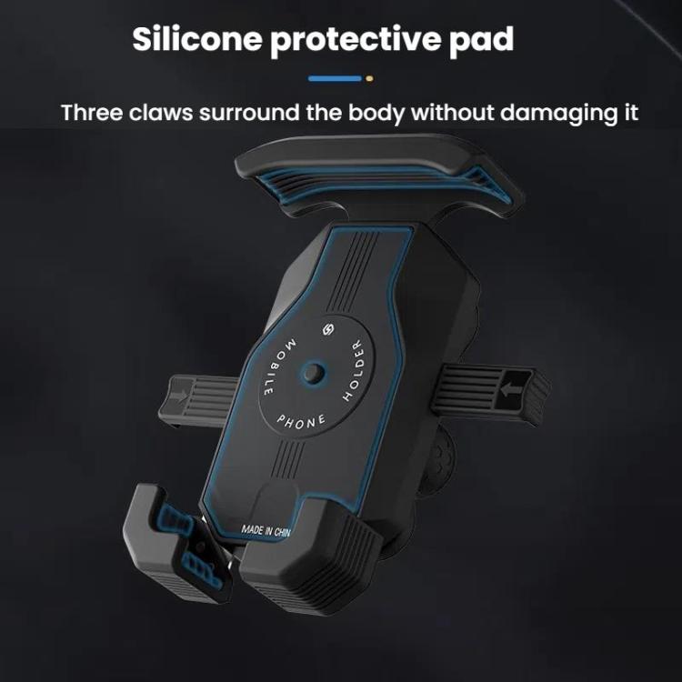 Motorcycle Shock-absorbing Rotatable 3-claw Mobile Phone Holder, Style: Handlebar Type - Holder by buy2fix | Online Shopping UK | buy2fix